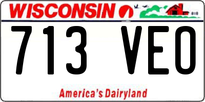 WI license plate 713VEO