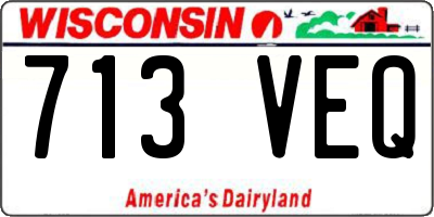 WI license plate 713VEQ