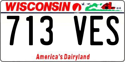 WI license plate 713VES