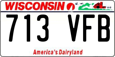 WI license plate 713VFB