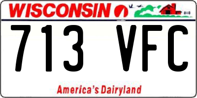 WI license plate 713VFC