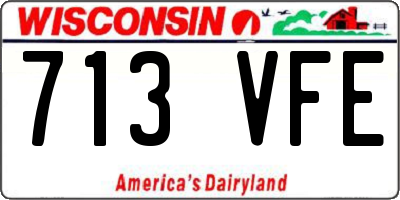WI license plate 713VFE