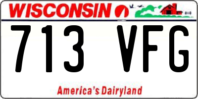 WI license plate 713VFG
