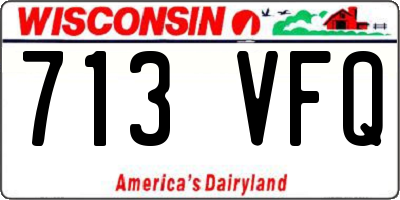 WI license plate 713VFQ
