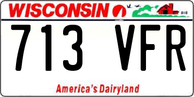 WI license plate 713VFR
