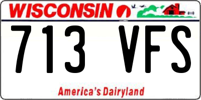 WI license plate 713VFS