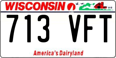 WI license plate 713VFT