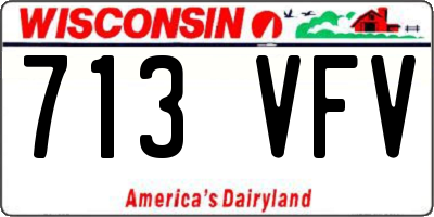 WI license plate 713VFV