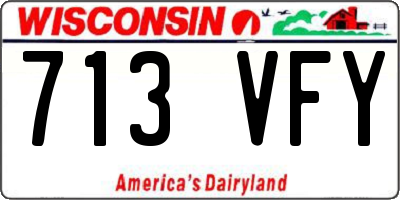 WI license plate 713VFY