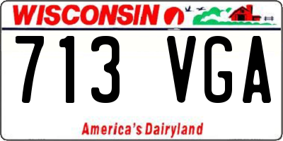 WI license plate 713VGA