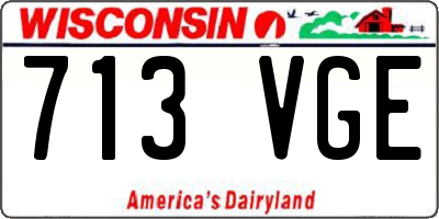 WI license plate 713VGE