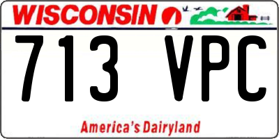 WI license plate 713VPC