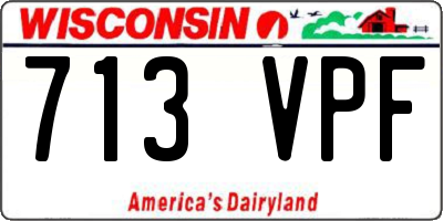 WI license plate 713VPF