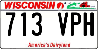 WI license plate 713VPH