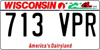 WI license plate 713VPR