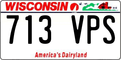 WI license plate 713VPS