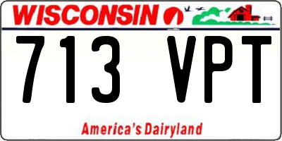 WI license plate 713VPT