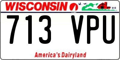 WI license plate 713VPU