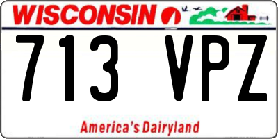 WI license plate 713VPZ
