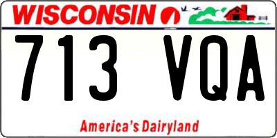 WI license plate 713VQA