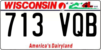WI license plate 713VQB