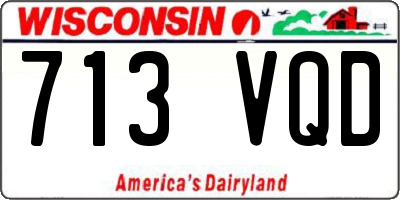 WI license plate 713VQD