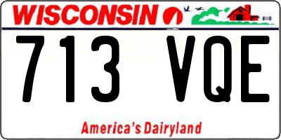 WI license plate 713VQE