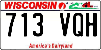 WI license plate 713VQH