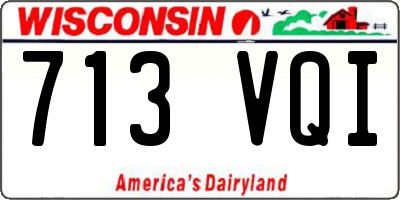 WI license plate 713VQI