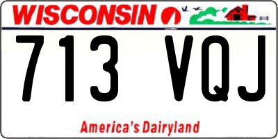 WI license plate 713VQJ