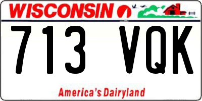 WI license plate 713VQK