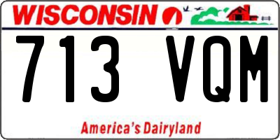 WI license plate 713VQM