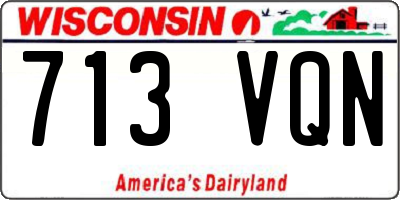 WI license plate 713VQN