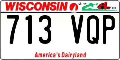 WI license plate 713VQP