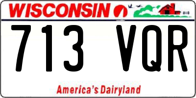 WI license plate 713VQR