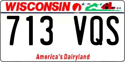 WI license plate 713VQS