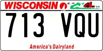 WI license plate 713VQU