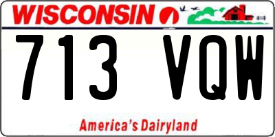 WI license plate 713VQW