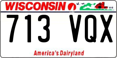 WI license plate 713VQX