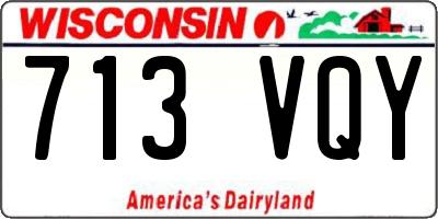 WI license plate 713VQY
