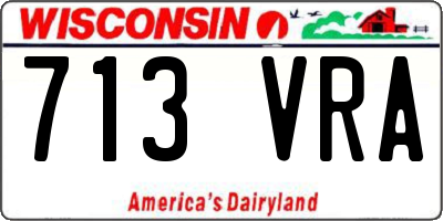 WI license plate 713VRA