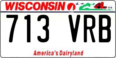 WI license plate 713VRB