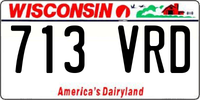 WI license plate 713VRD