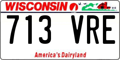 WI license plate 713VRE