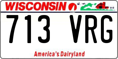 WI license plate 713VRG