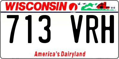 WI license plate 713VRH