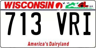 WI license plate 713VRI