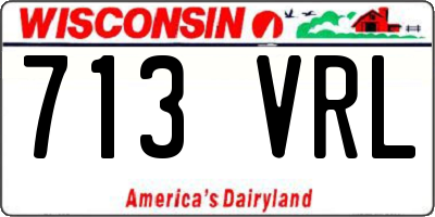WI license plate 713VRL