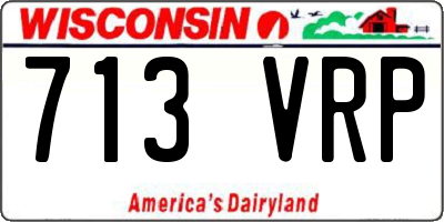 WI license plate 713VRP