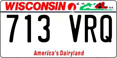 WI license plate 713VRQ